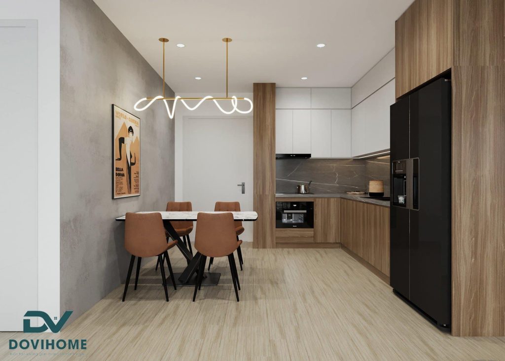 Thiết kế nội thất phòng bếp cho không gian căn hộ 2PN + 1