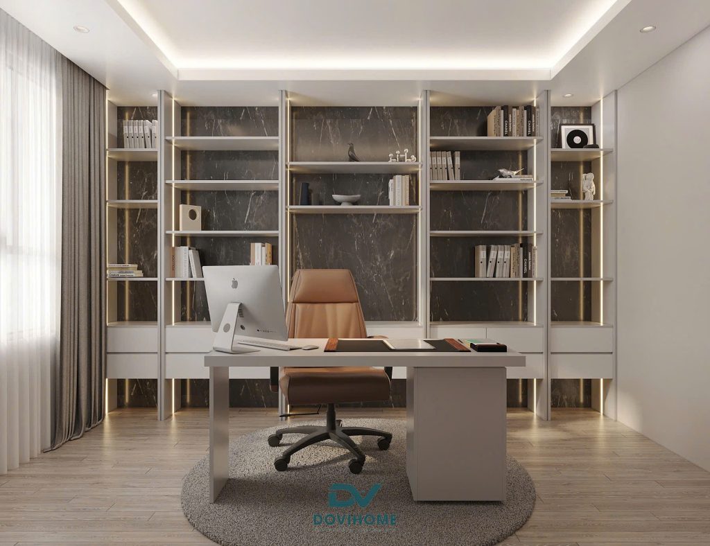 Thiết kế nội thất phòng làm việc riêng tư, yên tĩnh