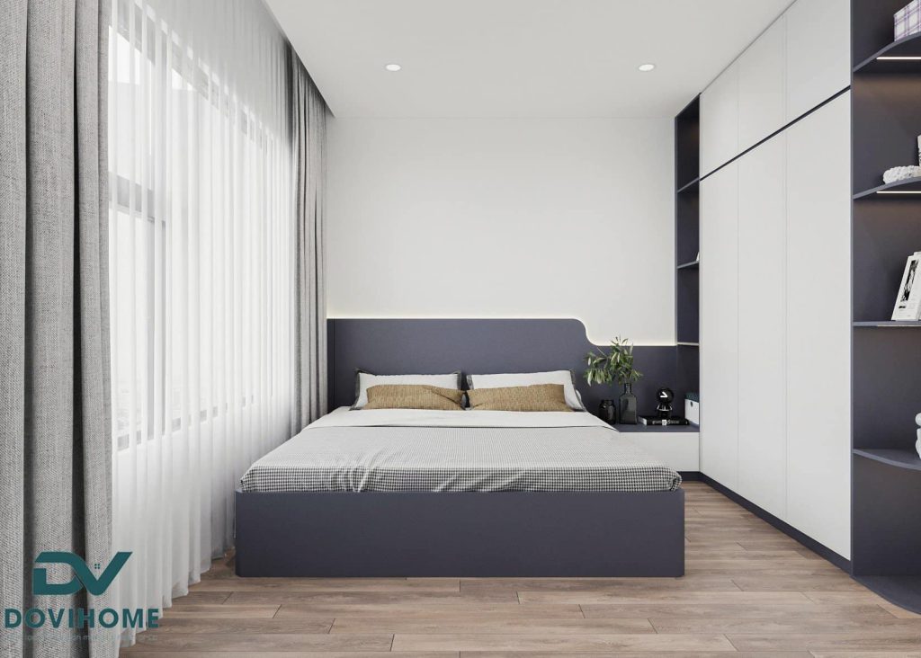 Thiết kế nội thất phòng ngủ chính cho căn hộ 2PN +1