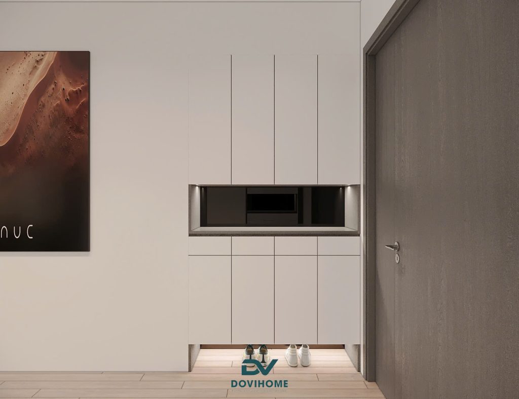 Thiết kế sảnh chờ cho căn hộ chung cư không gian 75m2