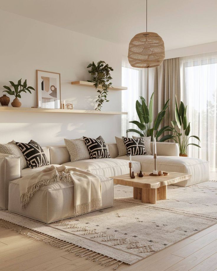 Thiết kế nội thất không gian phòng khách Bắc Âu