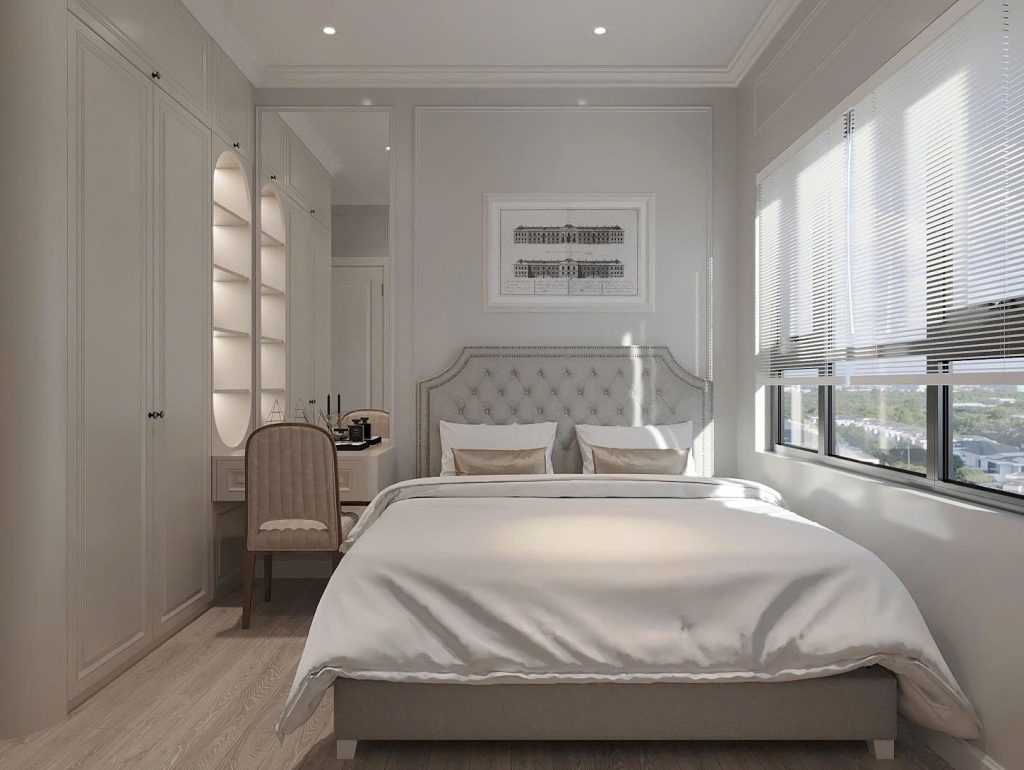 Thiết kế nội thất phòng ngủ master phong cách Tân cô điển