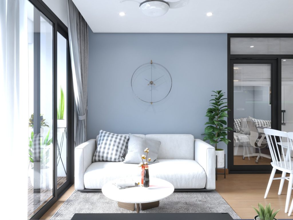 Thiết kế nội thất phòng khách cho căn hộ 1PN