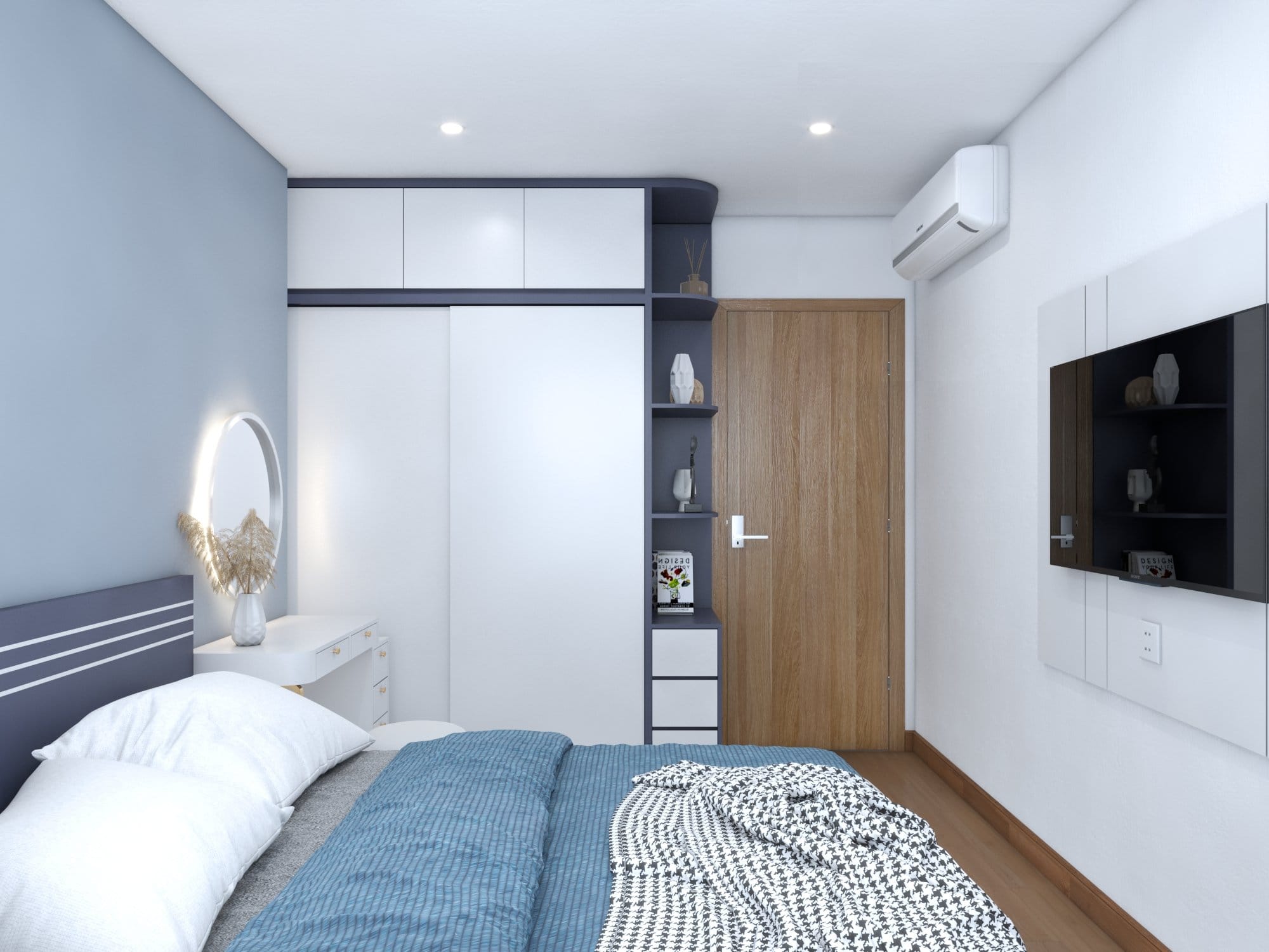 Thiết kế phòng ngủ phong cách hiện đại 10m2