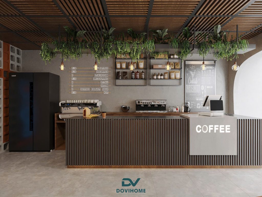 Thiết kế nội thất quầy bar cho quán cafe