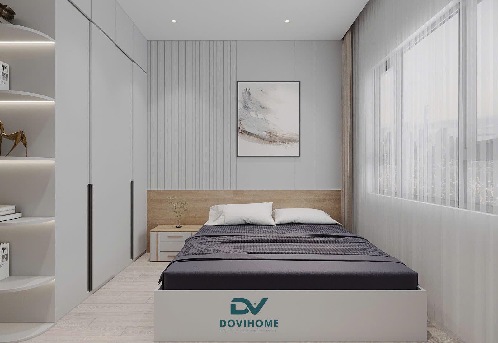 Thiết kế nội thất phòng ngủ Master cho căn hộ 2PN