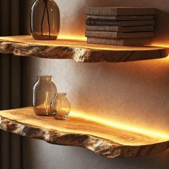 Giá gỗ tự nhiên trang trí