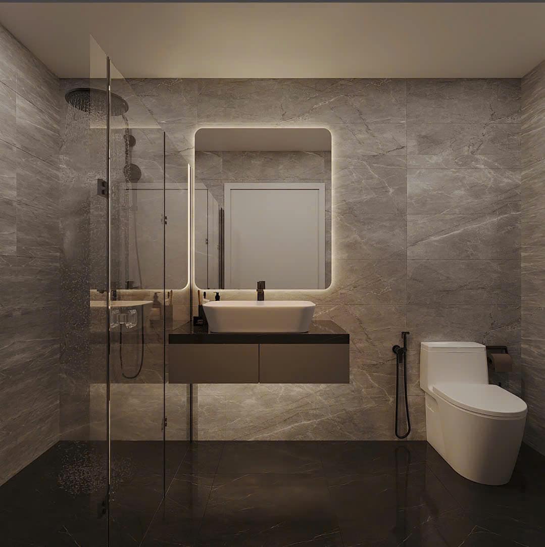 Thiết kế nội thất nhà tắm hiện đại