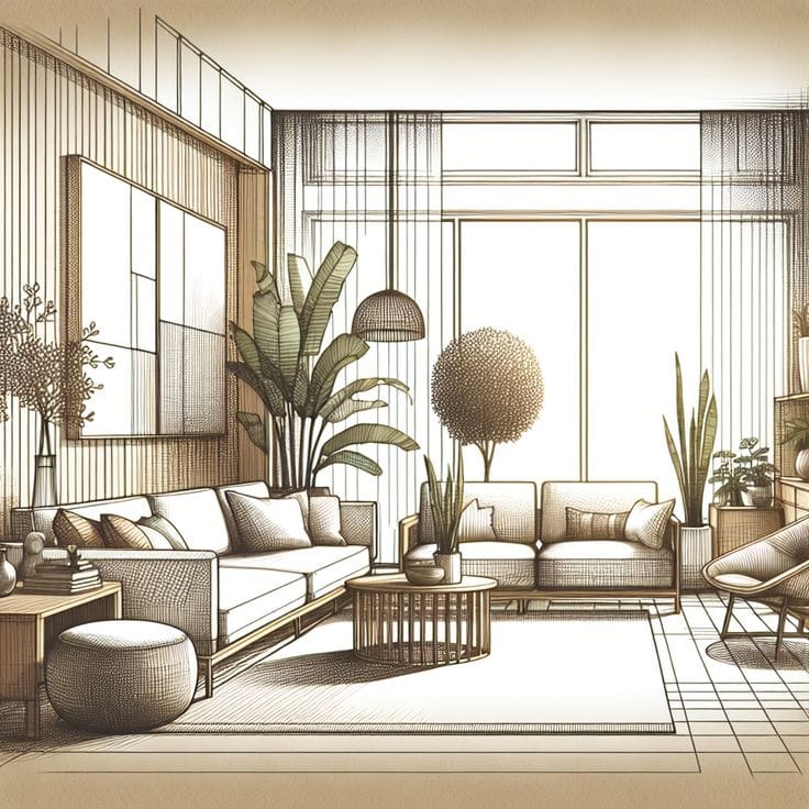 Thiết kế 3D nội thất phòng khách