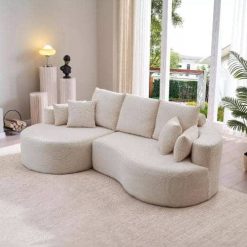 Christopher Knight Home Shamus ghế sofa cong hiện đại ấm cúng bọc nệm 4 chỗ ngồi