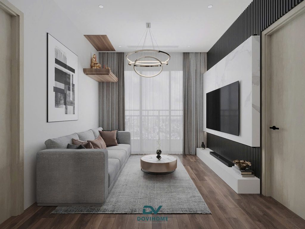 Thiết kế nội thất phòng khách hiện đại 10m2