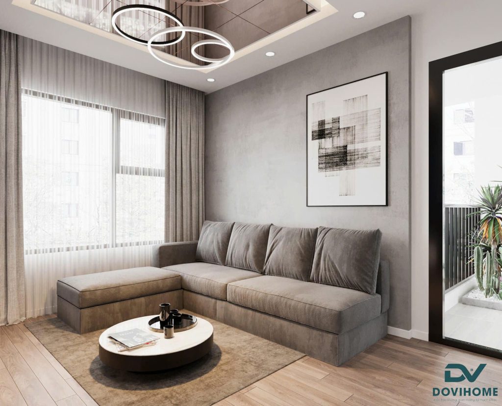 Thiết kế nội thất phòng khách hiện đại 10m2