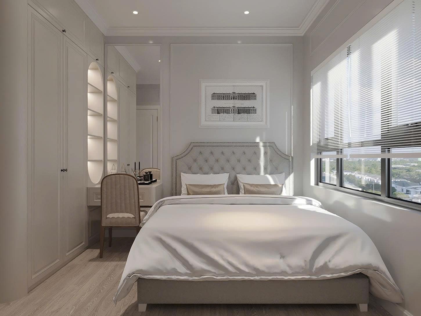 Thiết kế phòng ngủ phong cách Tân cổ điển