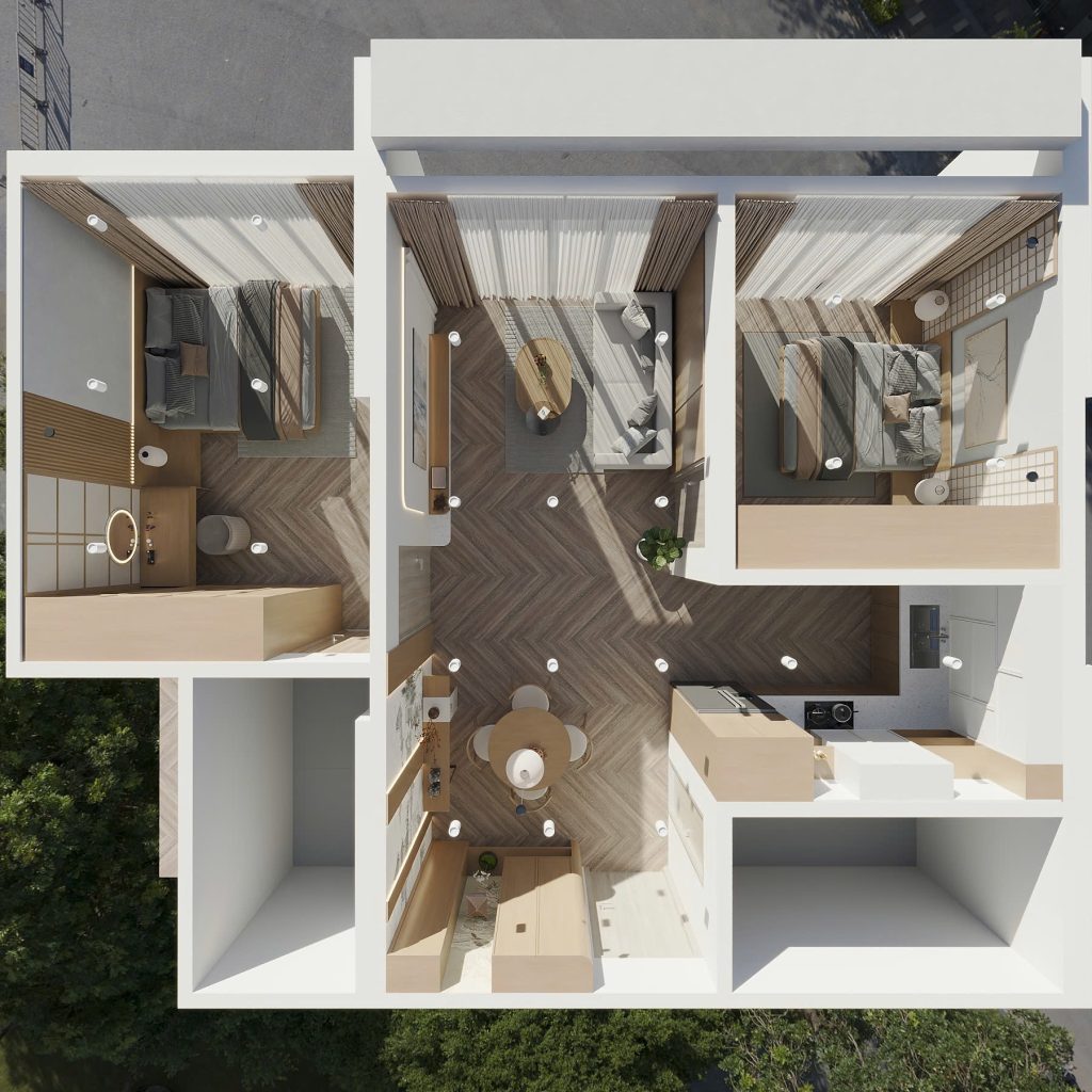 Mặt bằng công năng CH02 tòa GS5