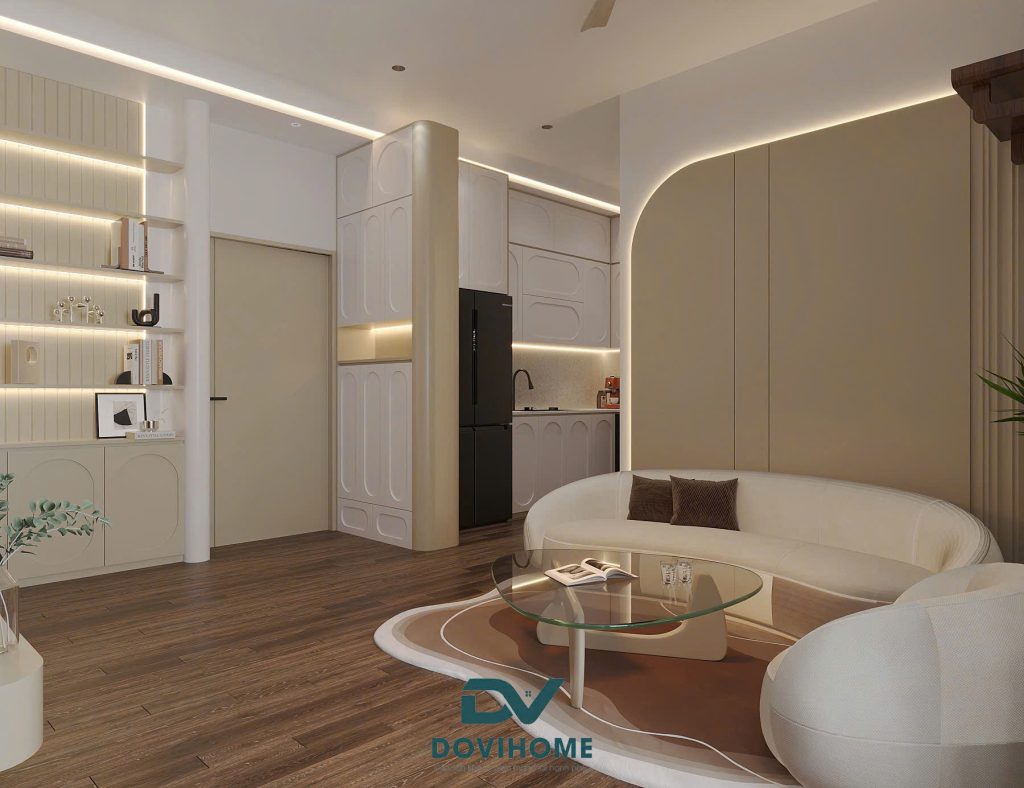 Mẫu phòng bếp nhỏ đấy đủ tiện nghi