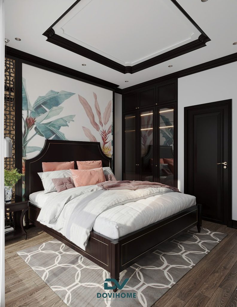 Phòng ngủ master trong căn hộ Indochine